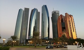 La moderna capital emiratí, Abu Dabi. 