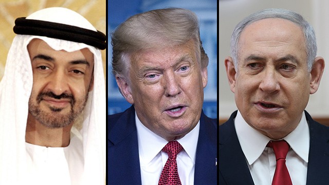Donald Trump, mediador y artífice de un acuerdo conveniente tanto para Netanyahu como para Bin Zayed. 