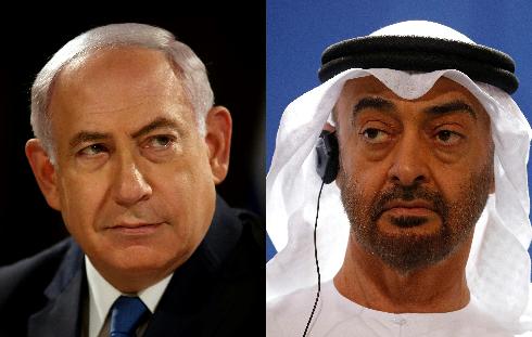 El primer ministro, Benjamín Netanyahu, y el príncipe heredero de Emiratos, Mohammed bin Zayed. (AFP) Benjamín Netanyahu, de Israel, y el príncipe Mohamed bin Zayed, de EAU, artífices del acuerdo más importante de los últimos años.