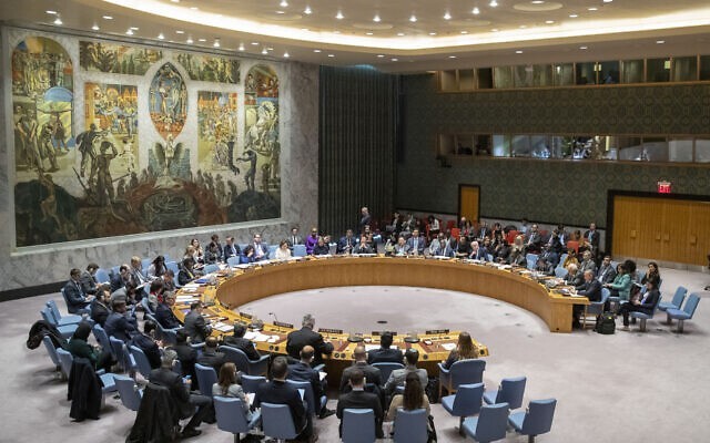La reunión del Consejo de Seguridad de Naciones Unidas. 