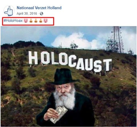 Contenido antisemita en las redes sociales.