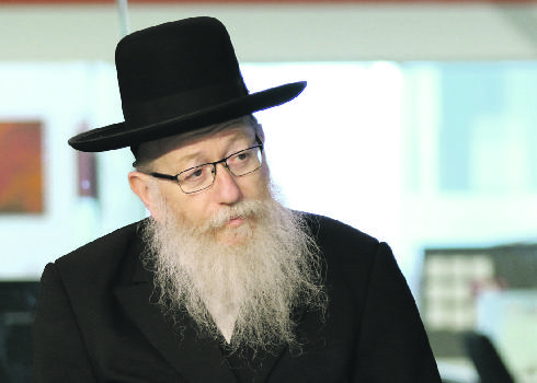 El ministro de Construcción y Vivienda saliente, Yaakov Litzman. 