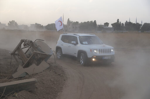Un jeep de la Media Luna Roja Turca en Siria. 