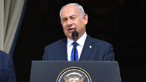 Netanyahu fue el segundo orador de la ceremonia en la Casa Blanca. 