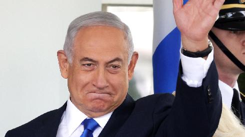Netanyahu durante la ceremonia de ayer en Washington.