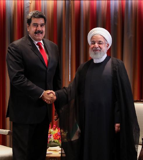 El presidente venezolano, Nicolás Maduro, y su homólogo iraní, Hassan Rouhani, durante una reunión en 2018. 