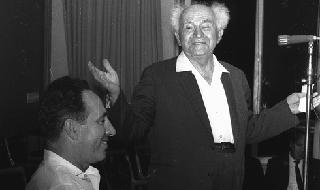 Shimon Peres y David Ben-Gurion.
