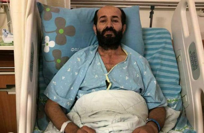 Maher Al Ahras, internado en un hospital israelí. 