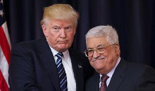 Reunión entre Donald Trump y Mahmoud Abbas. 