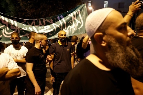 Manifestación de árabes israelíes contra Macron en Jaffa. 