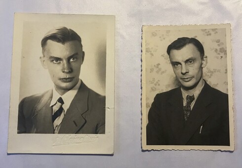 Imágenes de Peter Kröger, médico miembro de un escuadrón de ejecución de la SS, datadas en 1938 y 1948. 