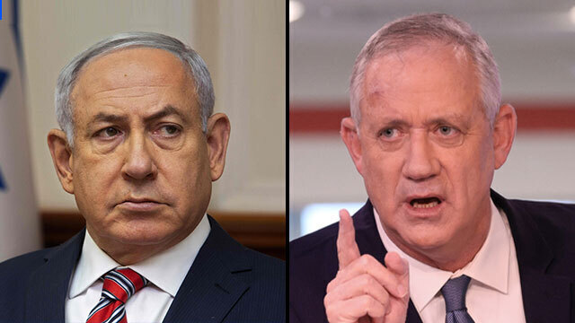 Benjamín Netanyahu y Benny Gantz. 