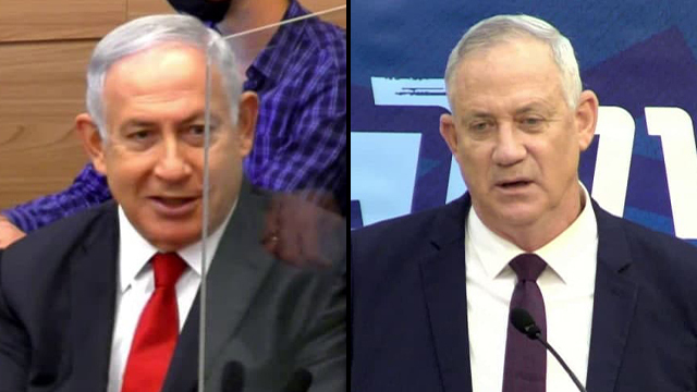 Benjamín Netanyahu y Benny Gantz. 