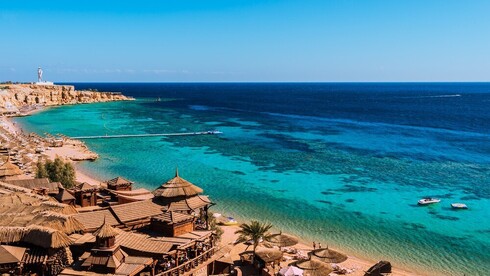 Una playa en la península del Sinaí. 