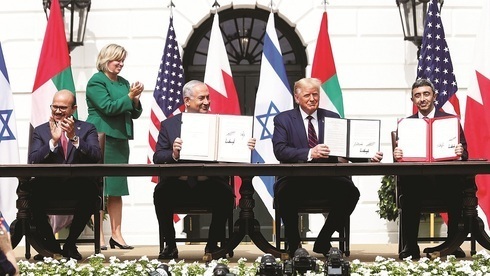 La firma de los Acuerdos de Abraham en la Casa Blanca en septiembre. 