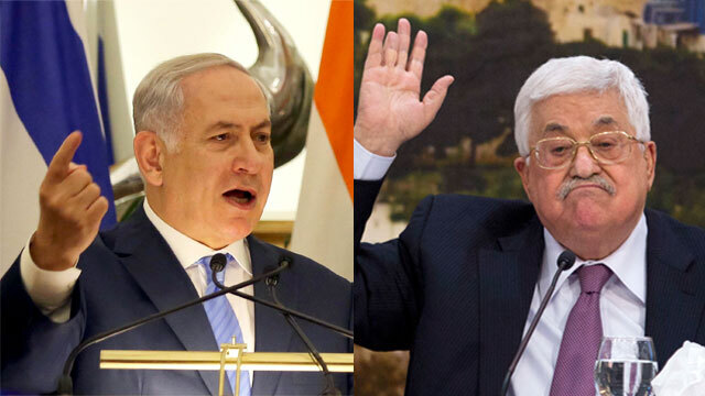 Benjamín Netanyahu y el presidente de la Autoridad Palestina, Mahmoud Abbas. 