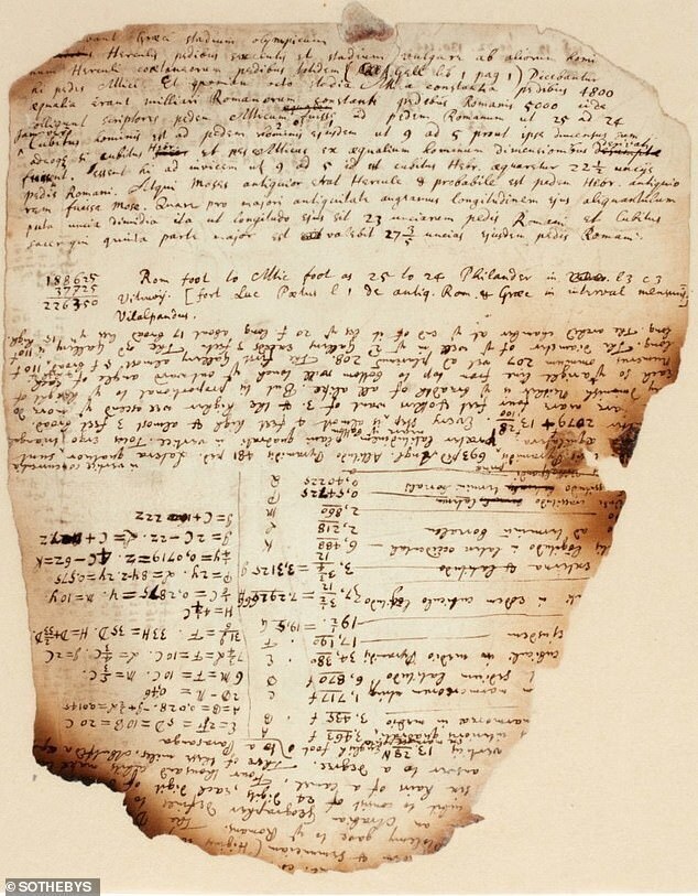 En los manuscritos hay evidencia del intento de Newton por conocer las dimensiones del Antiguo Templo de Israel. (Sotheby's) En los manuscritos hay evidencia del intento de Newton por conocer las dimensiones del Antiguo Templo de Israel.