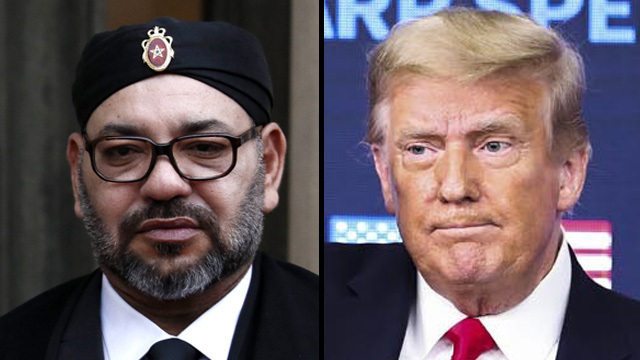 El rey de Marruecos, Mohamed VI y el presidente de Estados Unidos, Donald Trump. 