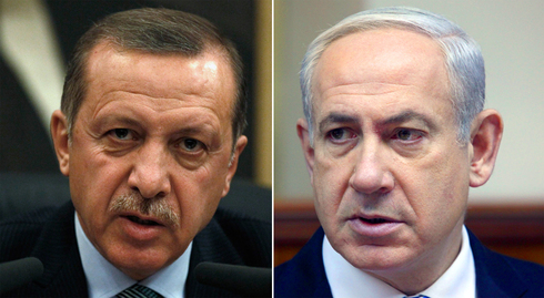 El presidente turco, Recep Tayyip Erdogan, y el primer ministro israelí, Benjamín Netanyahu. 