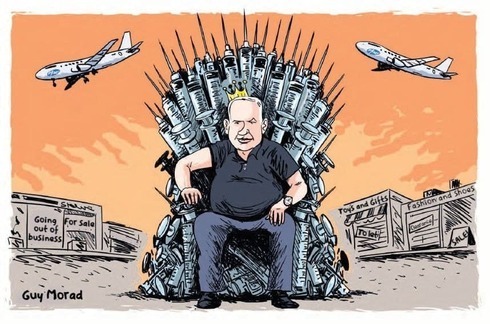 Netanyahu, según la caricatura de Guy Morad. 