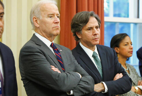 Joe Biden y Antony Blinken, en la Casa Blanca, durante la presidencia de Barack Obama, en 2013. 