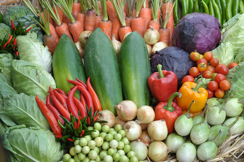 Algunos de los ingredientes de la dieta mediterránea verde. 