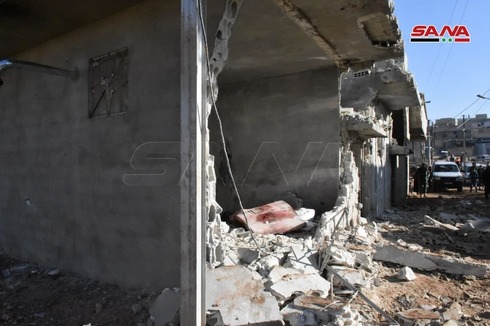 Ataque aéreo cerca de Hama, en el oeste de Siria. 
