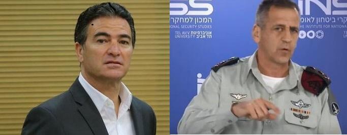 Yossi Cohen, del Mossad, y Aviv Kochavi, de las FDI. 