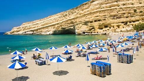 Playa en la isla griega de Creta. 