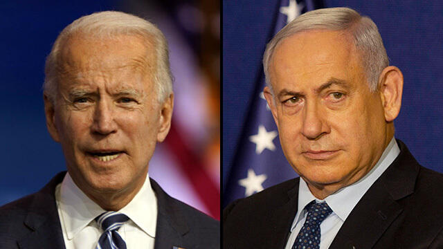 Joe Biden, presidente de Estados Unidos, y Benjamín Netanyahu, primer ministro de Israel. 