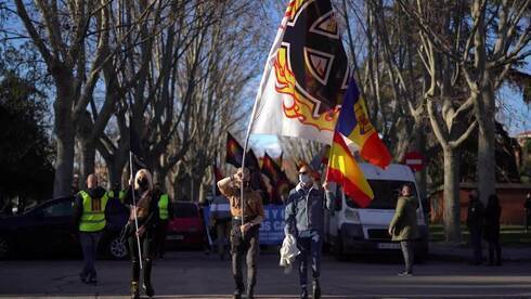 Extremistas de extrema derecha marchan en Madrid en homenaje a la 'División Azul' franquista. (Youtube) Extremistas de extrema derecha marchan en Madrid en homenaje a la 'División Azul' franquista.