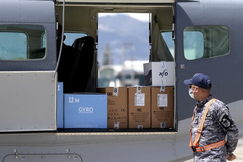 El cargamento que arribó a Guatemala durante la tarde del jueves. 