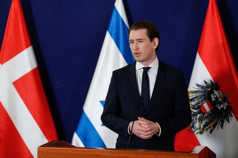 Sebastian Kurz, canciller de Austria, durante una visita a Israel en febrero. (Olivia Pitussi) Kurz Austria