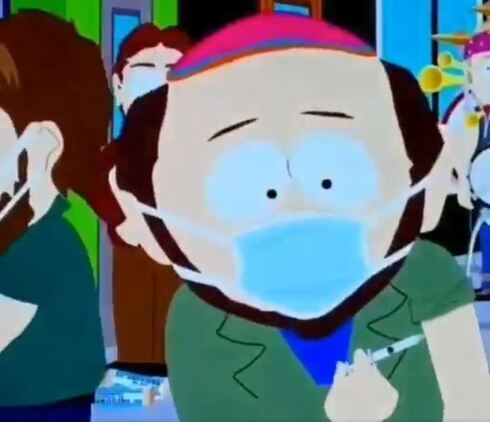 El residente judío de South Park, Gerald Broflovski, recibe la vacuna israelí en el último capítulo de la serie satírica.
