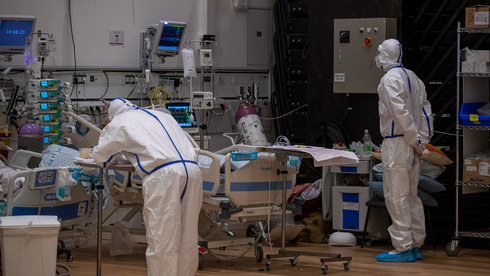 Sala de coronavirus en el Hospital Ziv de Safed. 