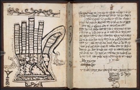 Libro de la Torá de 700 años exhibida en la Biblioteca Británica. 