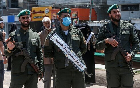 Fuerzas de seguridad de Hamas en Gaza. 