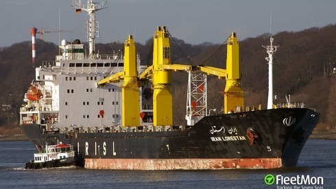 El barco iraní que fue golpeado en un ataque atribuido a Israel.