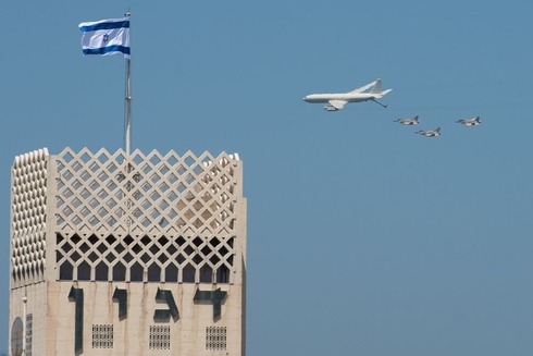 Exhibición aérea en Haifa. 