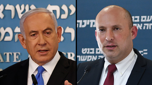 Benjamín Netanyahu, primer ministro de Israel y Naftali Bennett, líder de Yamina. (Flash 90) Benjamín Netanyahu, primer ministro de Israel y Naftali Bennett, líder de Yamina.