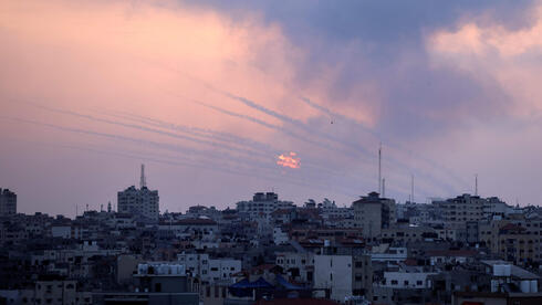 Cohetes lanzados por terroristas palestinos desde Gaza el martes. 