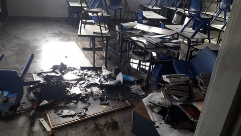 Incendio en una escuela judía en Lod.