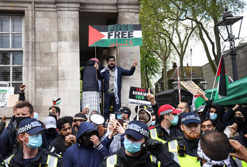 Manifestantes propalestinos en Londres. 
