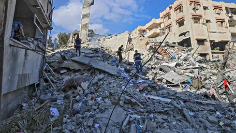 Destrucción en Gaza tras un bombardeo de las FDI.