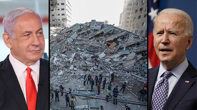 Netanyahu; destrucción en Gaza; Biden. 