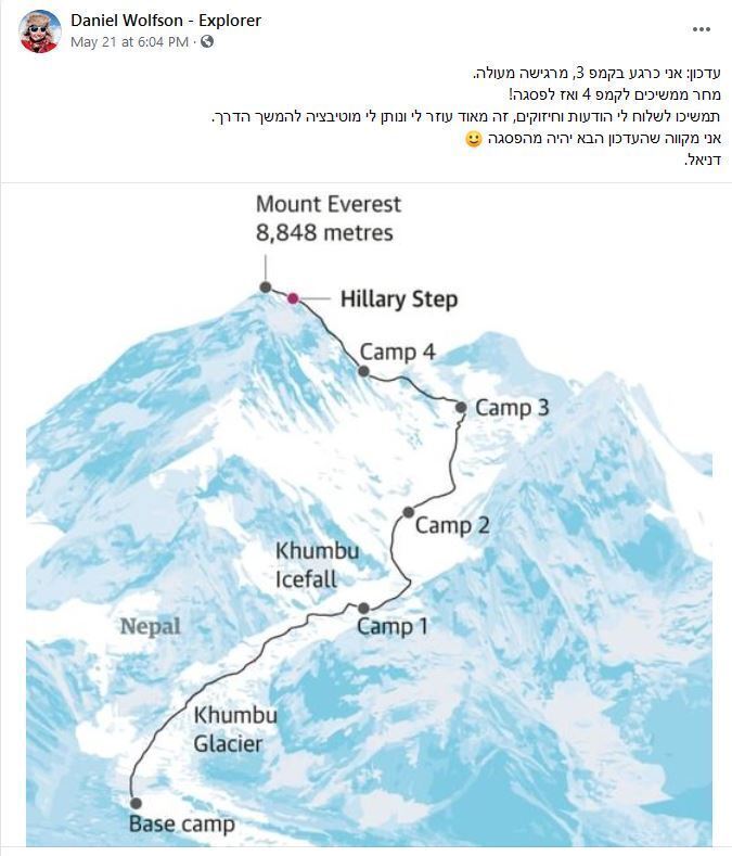 El estricto cronograma del ascenso que la montañista compartió en sus redes sociales. (Facebook) El estricto cronograma del ascenso que la montañista compartió en sus redes sociales.
