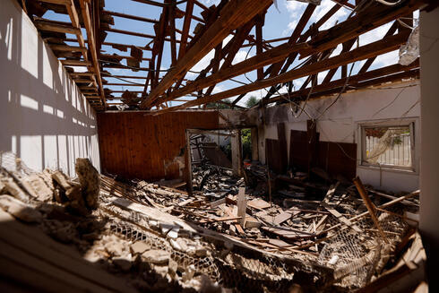 La casa de Uri Kimhi destruida por el disparo de cohetes desde Gaza
