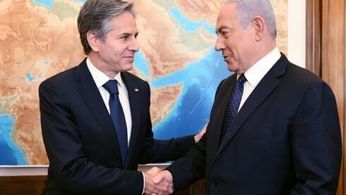 Blinken y Netanyahu durante la reunión en Jerusalem. 