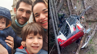 La familia Biran y las imágenes del accidente. 