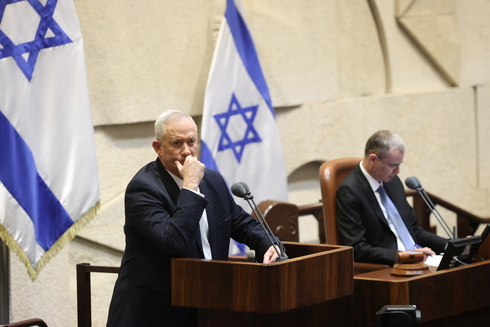 El ministro de Defensa, Benny Gantz, en la Knesset. 